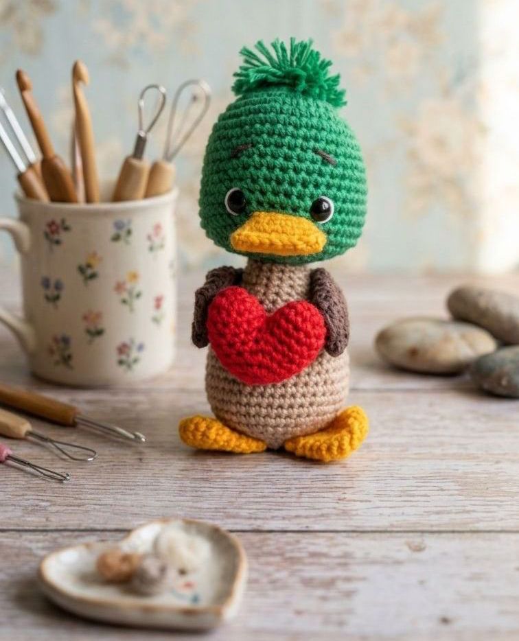 Patito Tejido “Corazoncito” 🦆❤️